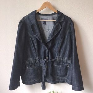Baccini tie jean jacket